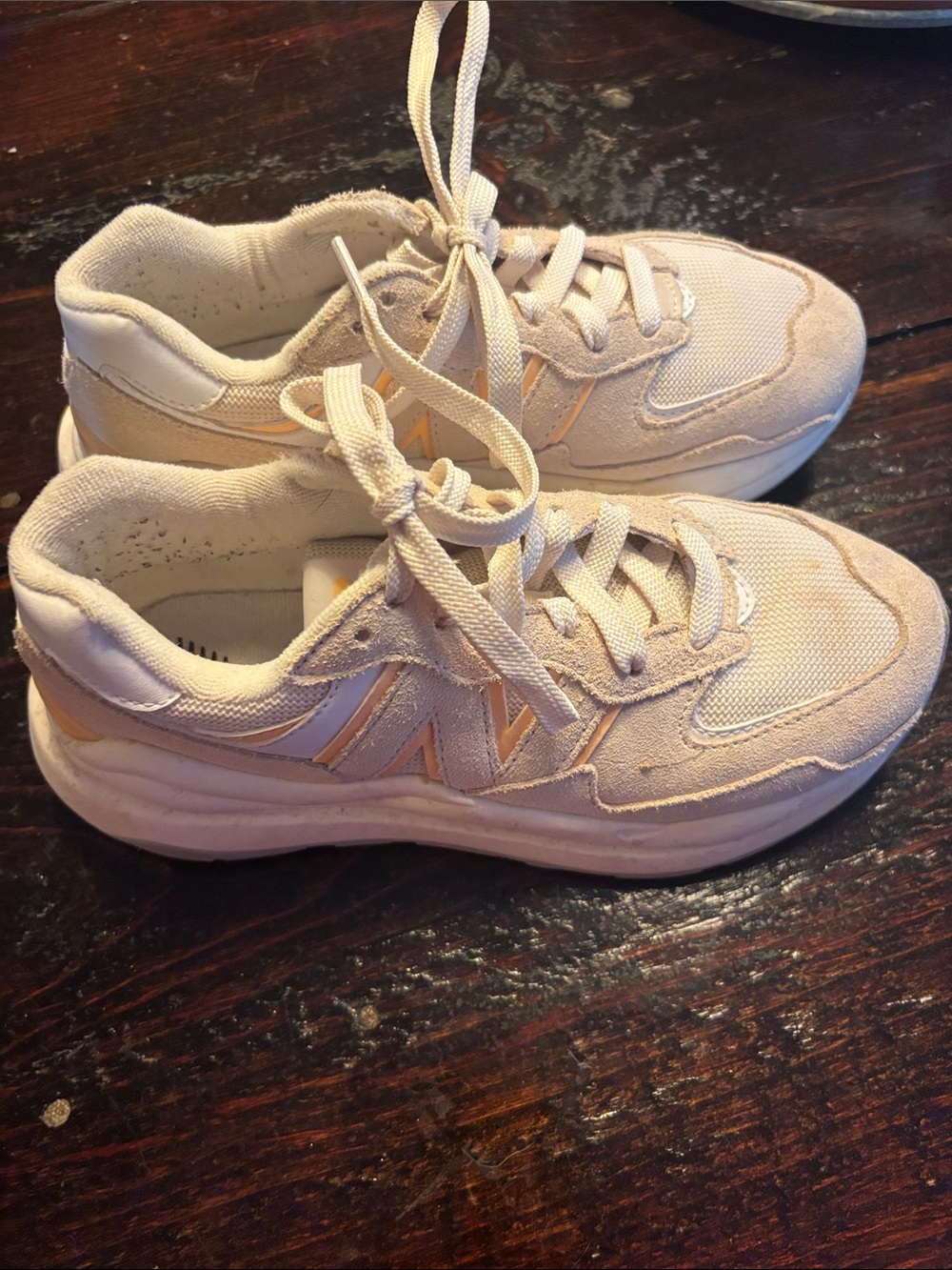 Women’s New Balance Peach and Cream Women's Lace-Up Sneakers